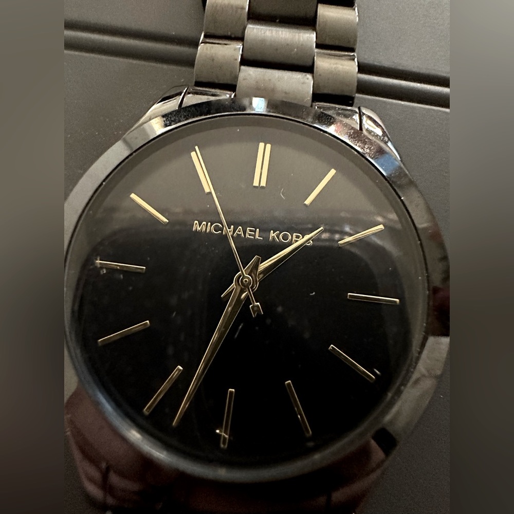 8inch flawless black on black with gold numerals! Make this stunner yours!